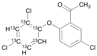 1-[5-Chloro-2-(2,4-dichlorophenoxy-13C6)phenyl]ethanone - image 1