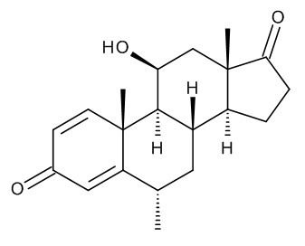 11b-Hydroxy-6a-methyl-1,4-androstadiene-3,17-dione - image 1