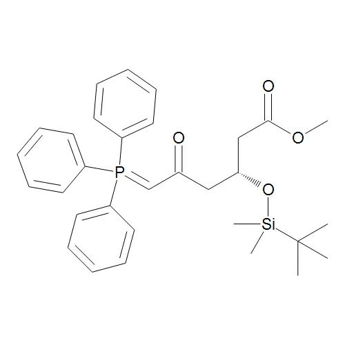 Methyl (3R)-3-(tert-Butyldimethylsilanyloxy)-5-oxo-6-(triphenylphosphanylidene)hexanoate - image 1