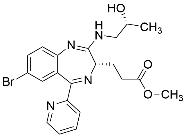 Methyl (3S)-7-Bromo-2-[[(2R)-2-hydroxypropyl]amino]-5-(2-pyridinyl)-3H-1,4-benzodiazepine-3-propanoate - image 1