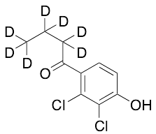 1-(2,3-Dichloro-4-hydroxyphenyl)butan-1-one-d7 - image 1