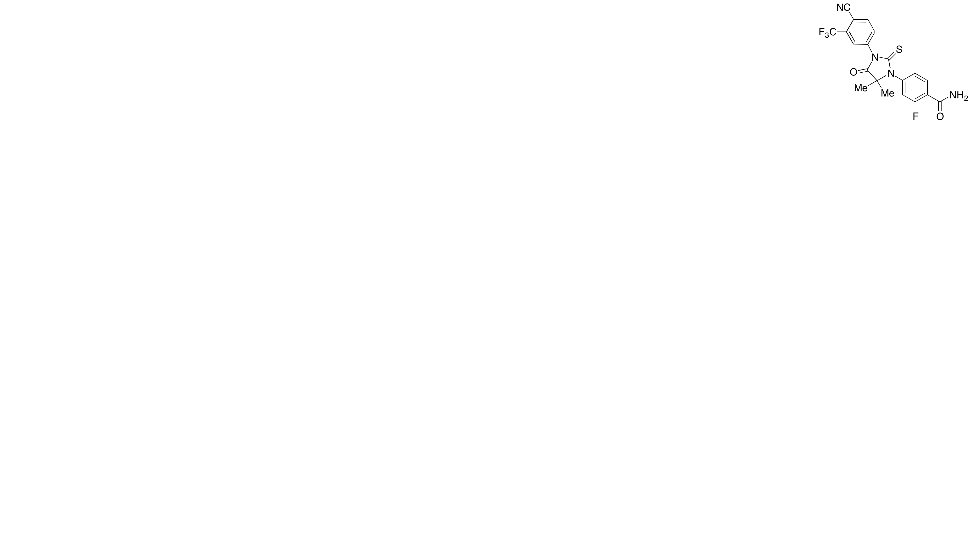 4-[3-[4-Cyano-3-(trifluoromethyl)phenyl]-5,5-dimethyl-4-oxo-2-thioxo-1-imidazolidinyl]-2-fluorobenzamide - image 1