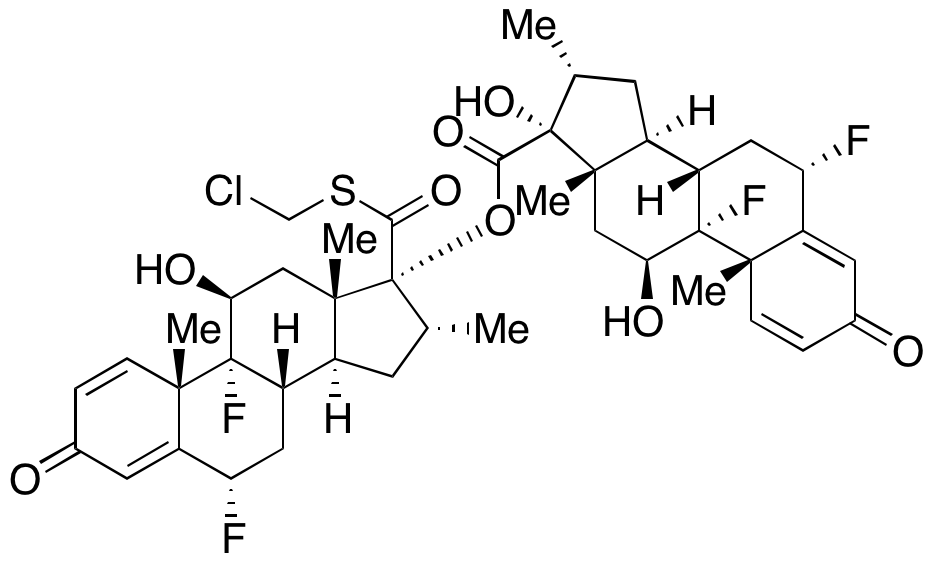22-Desfluoro-22-chlorofluticasone Dimer Impurity - image 1