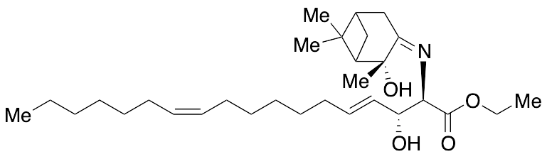 (2R,3R,4E,11Z)-Ethyl 3-Hydroxy-2-((Z)-((2R)-2-hydroxy-2,6,6-trimethylbicyclo[3.1.1]heptan-3-ylidene)amino)octadeca-4,11-dienoate - image 1
