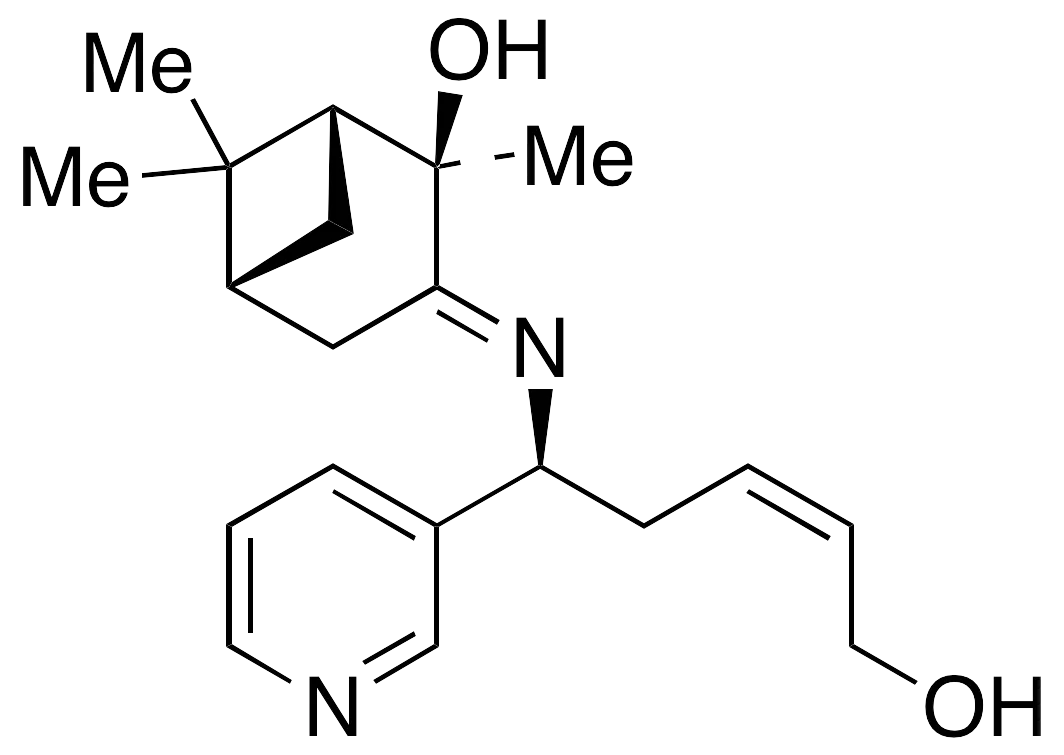 (1R,2R,5R)-3-[[(1S,3Z)-5-Hydroxy-1-(3-pyridinyl)-3-penten-1-yl]imino]-2,6,6-trimethyl-bicyclo[3.1.1]heptan-2-ol - image 1