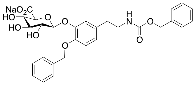 N-Benzyloxycarbonyl-4-O-benzyl Dopamine 3-Beta-D-Glucuronide Sodium Salt - image 1