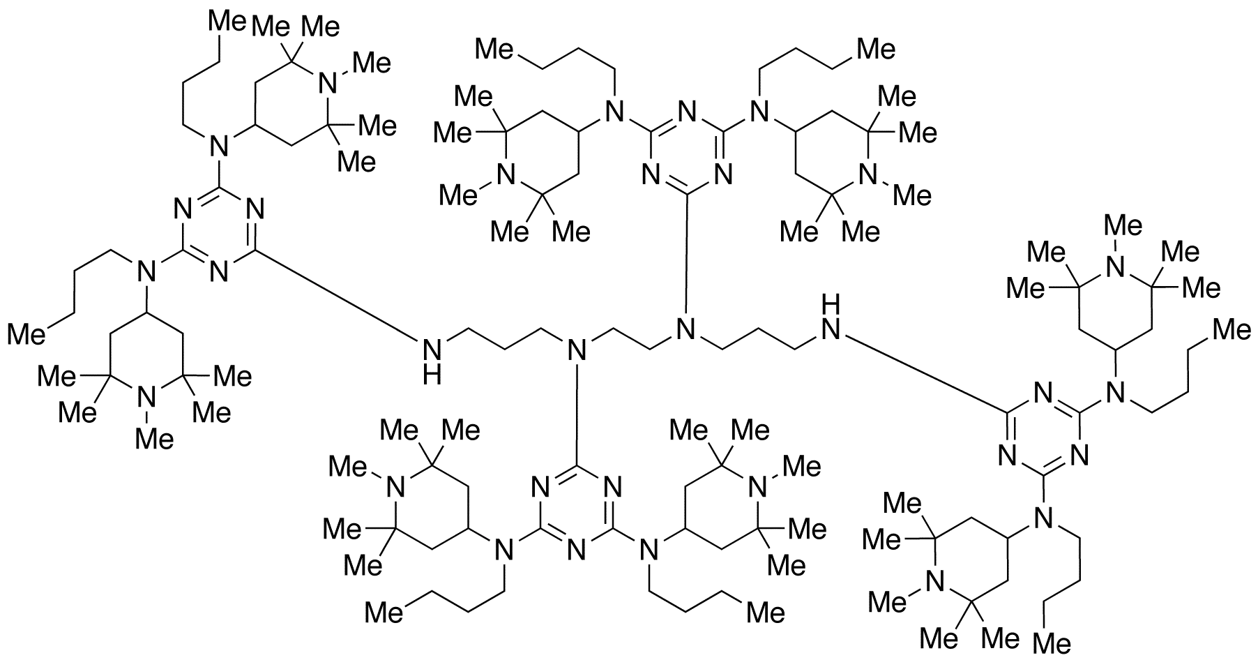 1,5,8,12-Tetrakis[4,6-bis(N-butyl-N-1,2,2,6,6-pentamethyl-4-piperidylamino)-1,3,5-triazin-2-yl]-1,5,8,12-tetraazadodecane - image 1