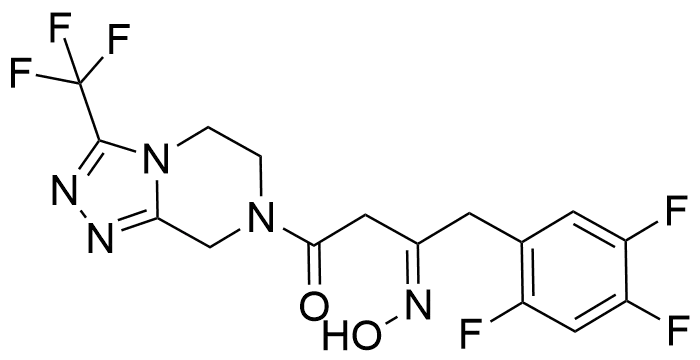 (Z)-3-(Hydroxyimino)-1-(3-(trifluoromethyl)-5,6-dihydro-[1,2,4]triazolo[4,3-a]pyrazin-7(8H)-yl)-4-(2,4,5-trifluorophenyl)butan-1-one - image 1