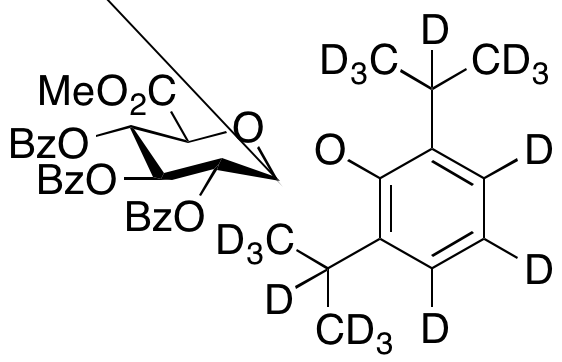 2’,3’,4’-Tri-O-benzoyl Propofol-d17 Beta-D-Glucuronide Methyl Ester - image 1