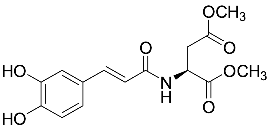 1,4-Dimethyl N-[(2E)-3-(3,4-Dihydroxyphenyl)-1-oxo-2-propen-1-yl]-L-aspartate - image 1