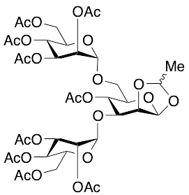 4-O-Acetyl-3,6-di-O-(2,3,4,6-tetra-O-acetyl-Alpha-D-mannopyranosyl)-1,2-ethylidene-Beta-D-mannopyranose - image 1