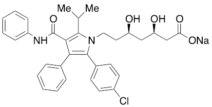 Sodium (3R,5R)-7-(2-(4-Chlorophenyl)-5-isopropyl-3-phenyl-4-(phenylcarbamoyl)-1H-pyrrol-1-yl)-3,5-dihydroxyheptanoate - image 1