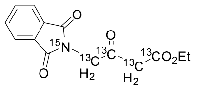 Ethyl 4-(1,3-Dioxoisoindolin-2-yl-15N)-3-oxobutanoate-1,2,3,4-13C4 - image 1