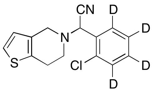 (±)-(2-Chlorophenyl)-(6,7-dihydro-4H-thieno[3,2-c]pyrid-5-yl)acetonitrile-d4 - image 1