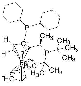 (R)-1-[(SP)-2-(Dicyclohexylphosphino)ferrocenyl]ethyldi-tert-butylphosphine - image 1