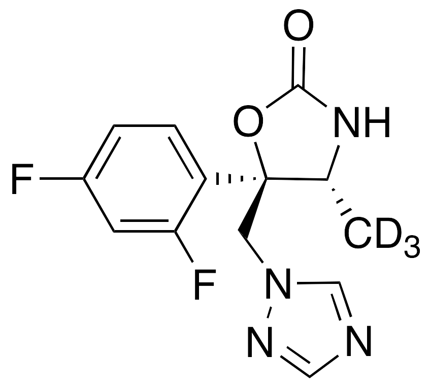 (4R,5R)-5-(2,4-Difluorophenyl)-4-methyl-5-(1H-1,2,4-triazol-1-ylmethyl)-2-oxazolidinone-d3 - image 1