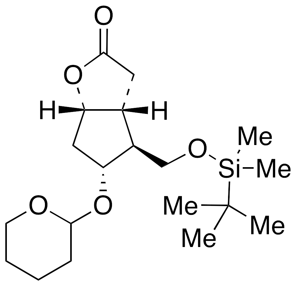 (3aR,4S,5R,6aS)-4-(tert-Butyldimethylsilyloxy)methyl-5-tetrahydropyranyloxy-hexahydro-2H-cyclopenta[b]furan-2-one - image 1
