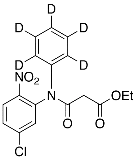 5'-Chloro-2'-nitro-N-phenyl-malonanilic Acid-d5 Ethyl Ester - image 1