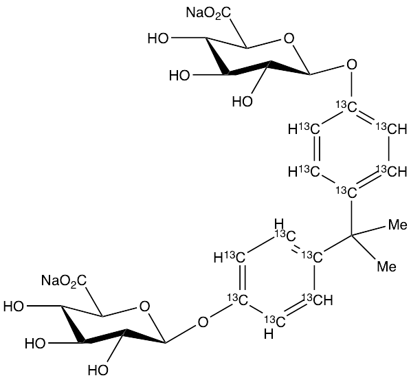 Bisphenol A Bis-(beta-D-glucuronide)-13C12 Disodium Salt - image 1