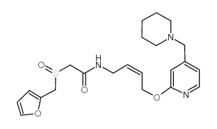 (Z)-2-((Furan-2-ylmethyl)sulfinyl)-n-(4-((3-(piperidin-1-ylmethyl)pyridin-2-yl)oxy)but-2-en-1-yl)acetamide - image 1