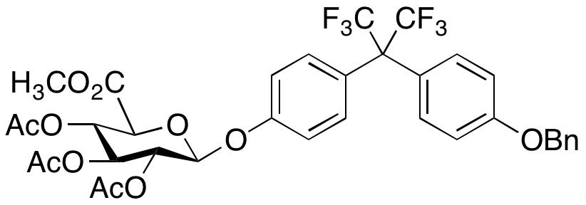 4,4'-[2,2,2-Trifluoro-1-(trifluoromethyl)ethylidene]-O-benzyl Mono-Beta-D-glucuroniC Acid Methyl Ester 2,3,4-O-Triacetate - image 1