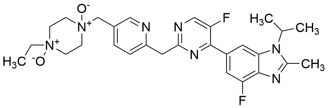 1-Ethyl-4-((6-((5-fluoro-4-(4-fluoro-1-isopropyl-2-methyl-1H-benzo[d]imidazol-6-yl)pyrimidin-2-yl)methyl)pyridin-3-yl)methyl)piperazine 1,4-dioxide - image 1