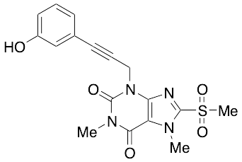 3,7-Dihydro-3-[3-(3-hydroxyphenyl)-2-propyn-1-yl]-1,7-dimethyl-8-(methylsulfonyl)-1H-purine-2,6-dione - image 1