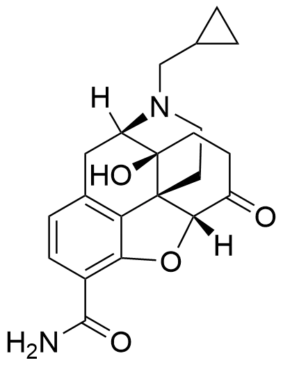 (4R,4aS,7aR,12bS)-3-(Cyclopropylmethyl)-4a-hydroxy-7-oxo-2,3,4,4a,5,6,7,7a-octahydro-1H-4,12-methanobenzofuro[3,2-e]isoquinoline-9-carboxamide - image 1
