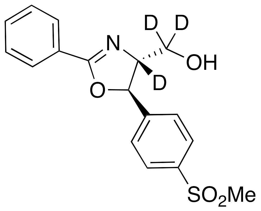 (4R,5R)-4,5-Dihydro-5-[4-(methylsulfonyl)phenyl]-2-phenyl-4-oxazolemethanol-d3 - image 1