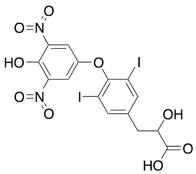 Alpha-Hydroxy-4-(4-hydroxy-3,5-dinitrophenoxy)-3,5-diiodo-benzenepropanoic Acid - image 1
