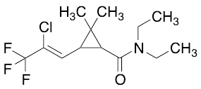N,N-Diethyl-3-(2-chloro-3,3,3-trifluoro-1-propenyl-2,2-dimethylcyclopropane Carboxamide - image 1