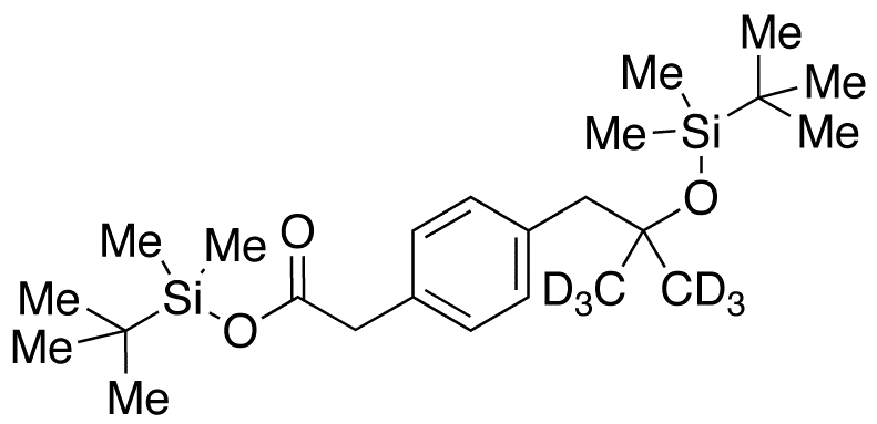 rac 2-(tert-Butyldimethylsilyloxy)-Alpha-desmethyl Ibuprofen-d6 tert-Butyldimethylsily Ester - image 1