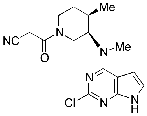 N-Methyl-N-(3R,4R)-1-cyanoacetyl-4-methylpiperidin-3-yl-2-chloro-7-deazapurine-6-amine - image 1