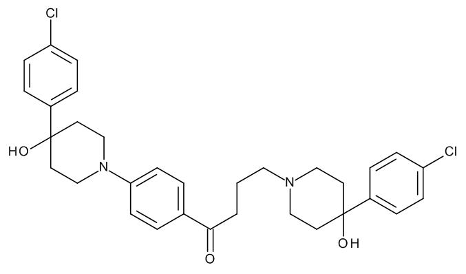 4-[4-(4-Chlorophenyl)-4-hydroxy-1-piperidinyl]-1-[4-[4-(4-chlorophenyl)-4-hydroxy-1-piperidinyl]phenyl]-1-butanone - image 1