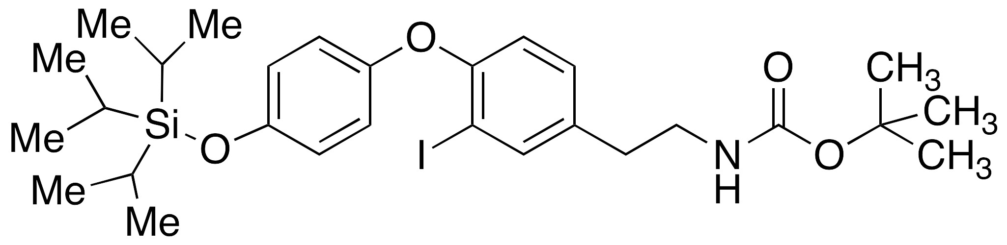 N-tert-Butoxycarbonyl-O-triisopropylsilyl 3-iodothyronamine - image 1