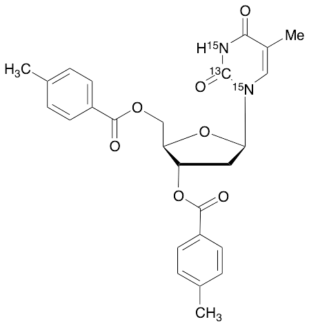 3',5'-Di-p-toluate Thymidine-13C,15N2 - image 1