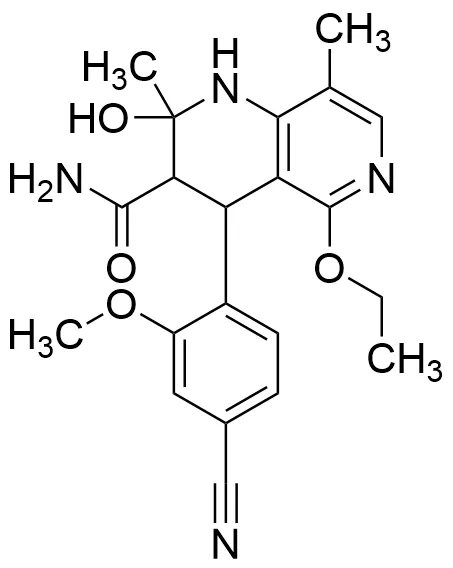 4-(4-Cyano-2-methoxyphenyl)-5-ethoxy-2-hydroxy-2,8-dimethyl-1,2,3,4-tetrahydro-1,6-naphthyridine-3-carboxamide - image 1
