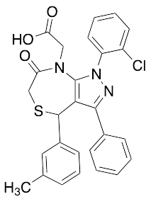 1-(2-Chlorophenyl)-1,4,6,7-tetrahydro-4-(3-methylphenyl)-7-oxo-3-phenyl-8H-pyrazolo[3,4-e][1,4]thiazepine-8-acetic Acid - image 1