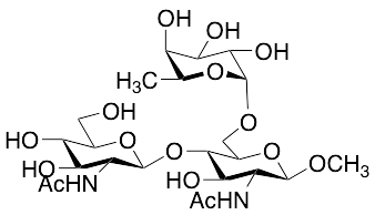 Methyl 2-Acetamido-4-O-(2-acetamido-2-deoxy-Beta-D-gluco- pyranosyl)-2-deoxy-6-O-(Alpha-L-fucopyranosyl)-Beta-D-glucopyranoside - image 1