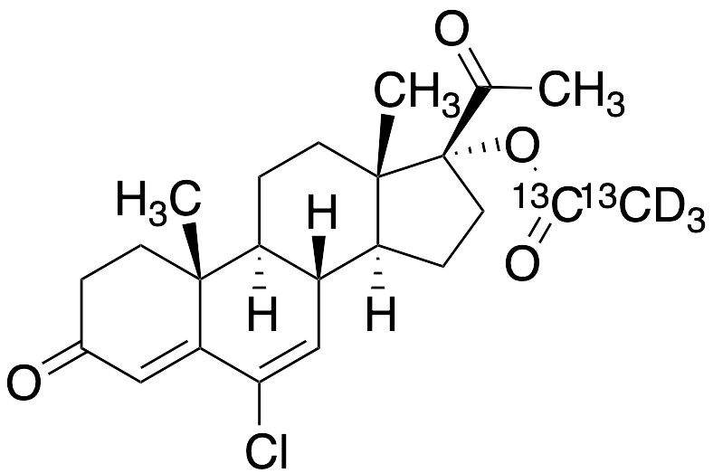Chlormadinone Acetate-13C2,d3 - image 1