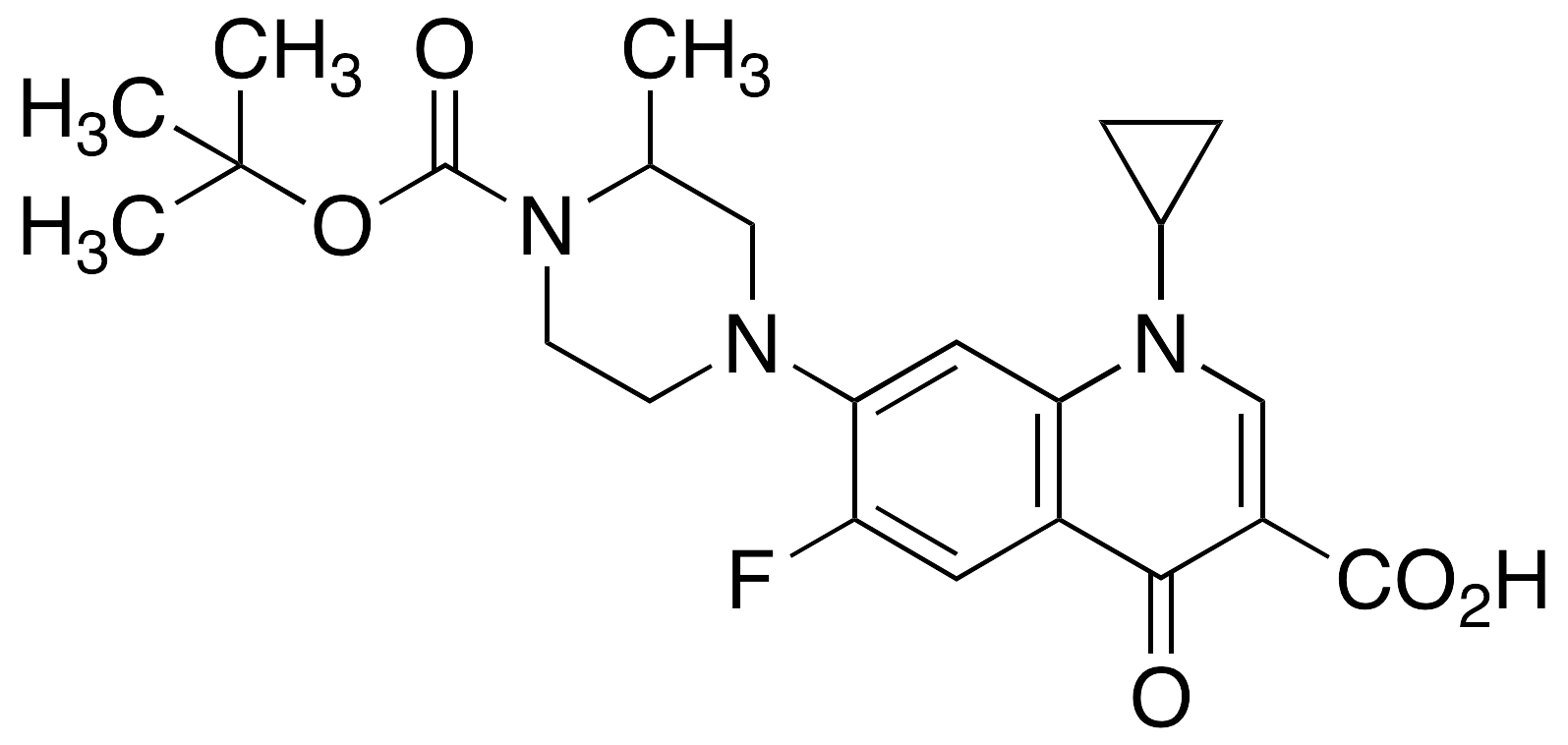 N-Boc-desmethoxy Gatifloxacin - image 1