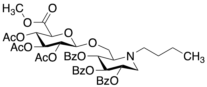 (2R,3R,4R,5S)-1-Butyl-2-((((2R,3R,4S,5S,6S)-3,4,5-triacetoxy-6-(methoxycarbonyl)tetrahydro-2H-pyran-2-yl)oxy)methyl)piperidine-3,4,5-triyl tribenzoate - image 1