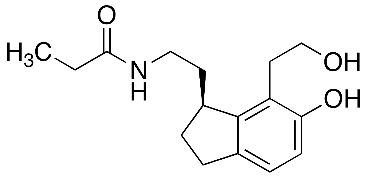 (S)-N-[2-[2,3-Dihydro-6-hydroxy-7-(2-hydroxyethyl)-1H-inden-1-yl]ethyl]propanamide - image 1