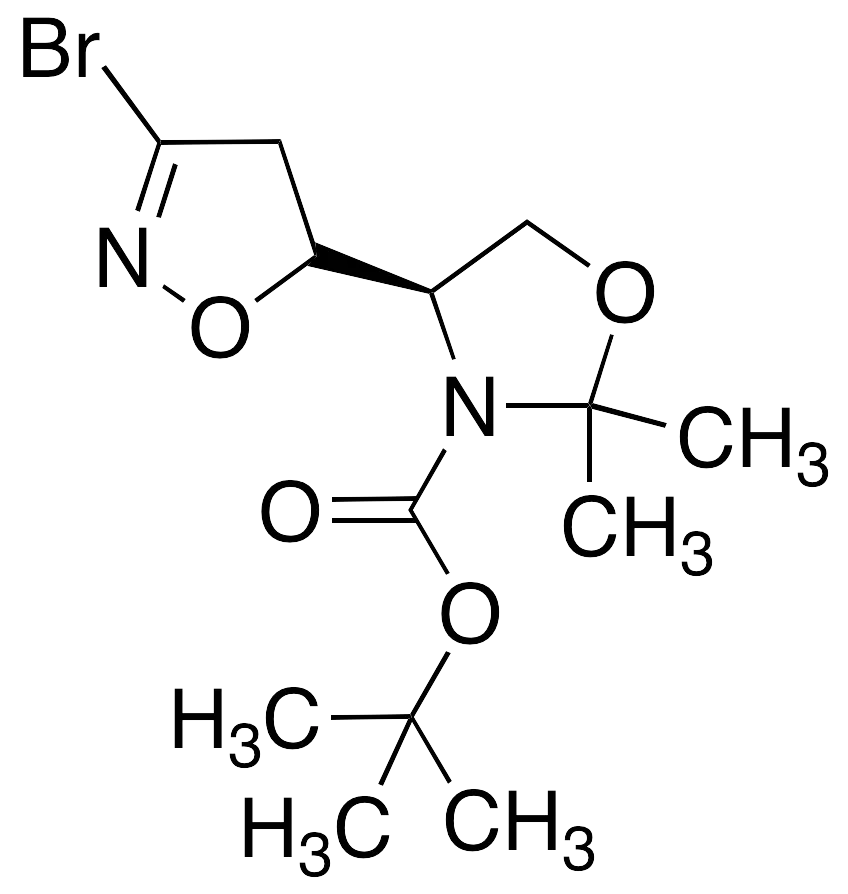 3-Bromo-5-((4R)-N-tert-butoxycarbonyl-2,2-dimethyloxazolidine)isoxazoline(Mixture of Diastereomers) - image 1