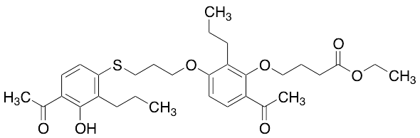4-[6-Acetyl-3-[3-[(4-acetyl-3-hydroxy-2-propylphenyl)thio]propoxy]-2-propylphenoxy]butanoic Acid Ethyl Ester - image 1