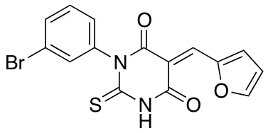 5-Furylidene,1-(3-Bromophenyl)-2-Thiobarbituric Acid - image 1