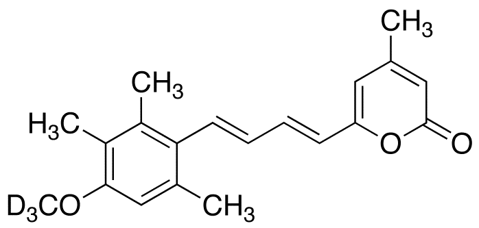 6-[(1E, 3E)-4-(4-Methoxy-2,3,6-trimethylphenyl-d3)-2-methyl-1,3-butadien-1-yl]-4-methyl-2H-pyran-2-one - image 1