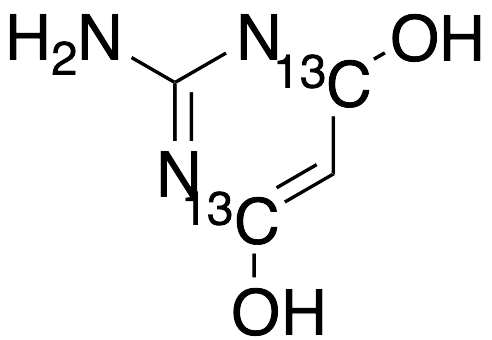 2-Amino-4,6-dihydroxypyrimidine-13C2 - image 1