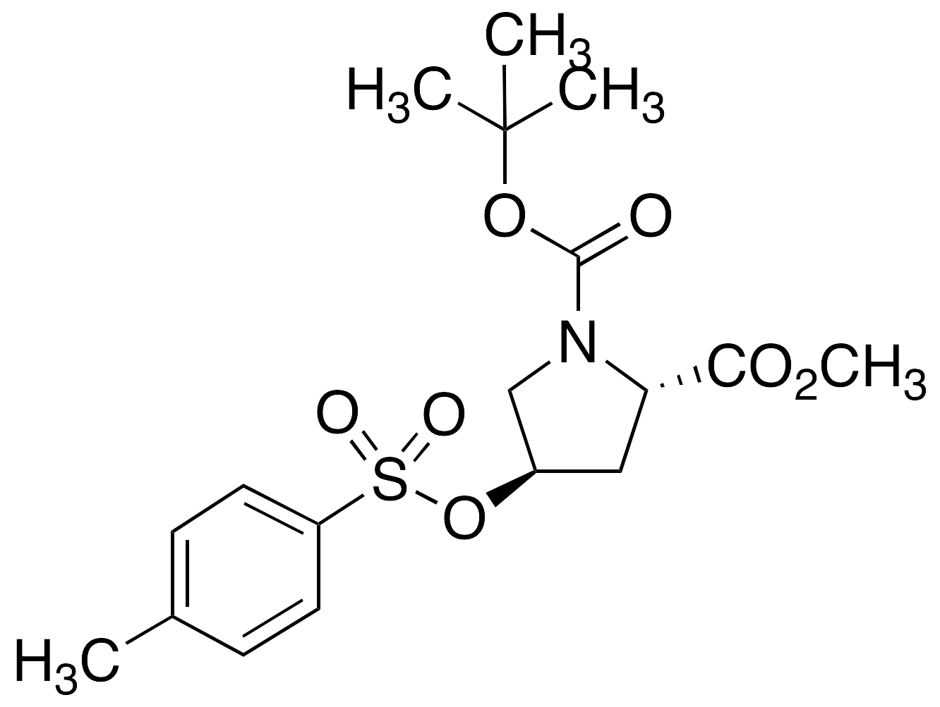 trans-N-tert-Butyloxycarbonyl-4-tosyloxy-L-proline Methyl Ester - image 1
