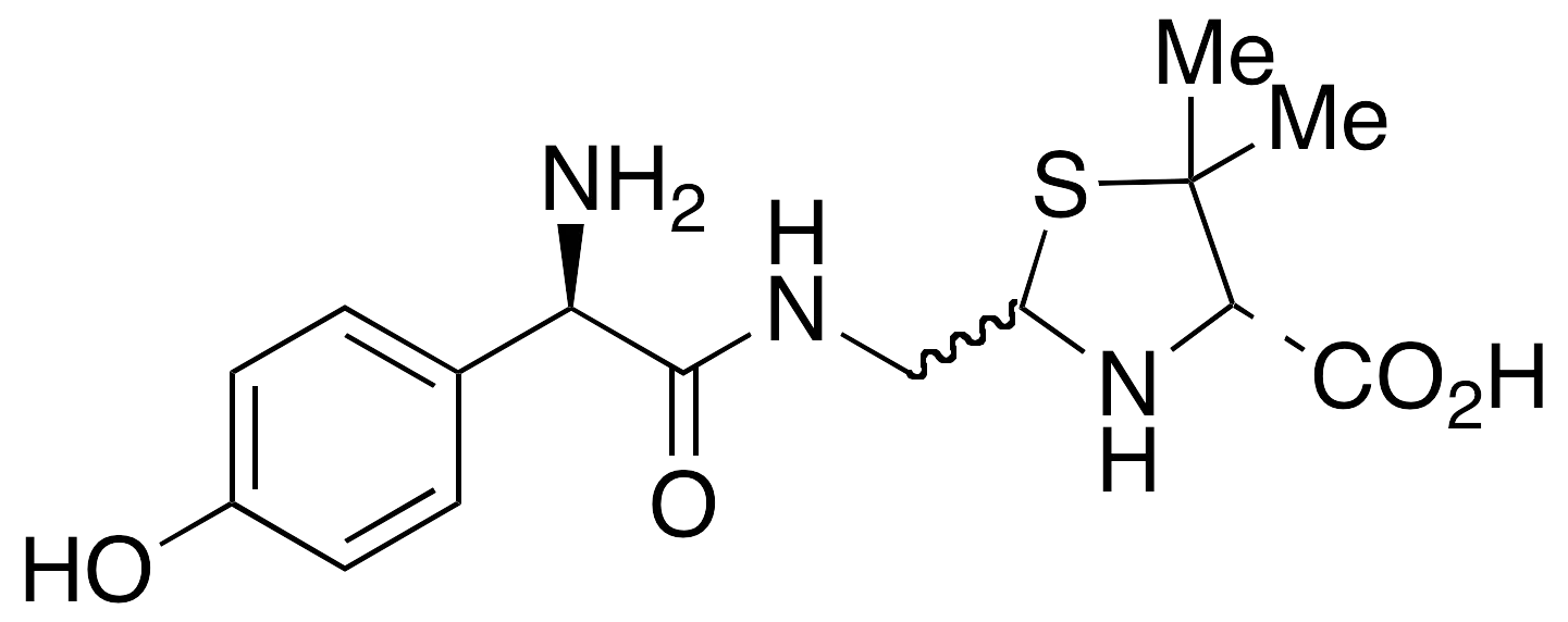(4S)-2-[[[(2R)-2-Amino-2-(4-hydroxyphenyl)acetyl]amino]methyl]-5,5-dimethyl-4-thiazolidinecarboxylic Acid (Mixture of Diastereomers) - image 1